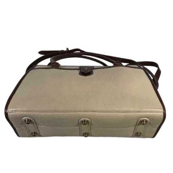 Dooney Bourke All Weather Leather Bone Brown Satchel Handbag Shoulder Bag Purse - Picture 15 of 16